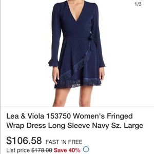 Lea and Viola fringed wrap dress